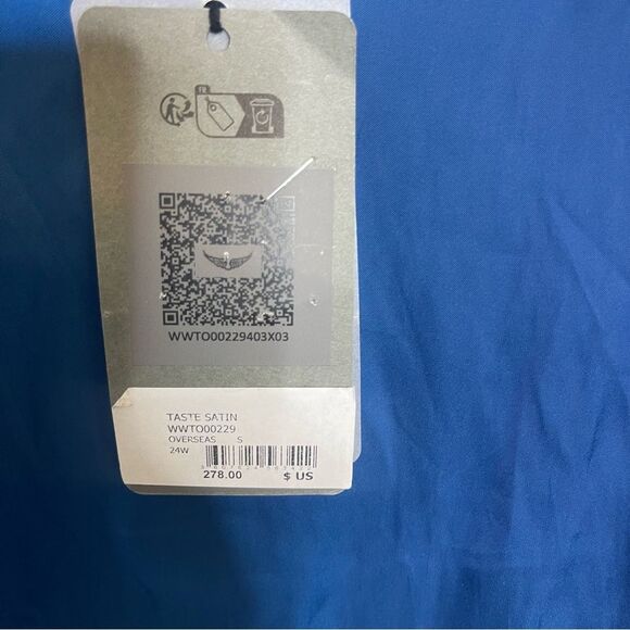 $278 Zadig & Voltaire Taste Bubble Sleeve Satin Top NWT FLAWED - Picture 12 of 12